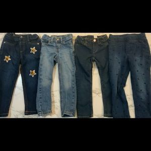 *DONATING IF NOT SOLD BY 10/18* Lot of 4 Toddler girl jeans in size 3T
